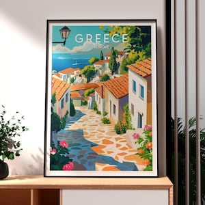 Griechenland Druck - Griechenland Wandkunst - Griechische Inseln Poster - Reise Wandkunst - Griechische Kunst - Griechenland Strände Poster - Griechenland Insel Druck - Griechenland