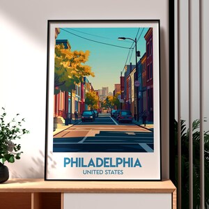 Impresión de Filadelfia - Arte mural del estado de EE. UU. - Póster de Filadelfia - Póster de Pensilvania - Filadelfia, Pensilvania - Arte mural de Filadelfia - Póster del estado de EE. UU.