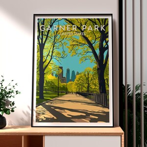 Impresión del Parque Garner - Arte mural de Texas - Póster del estado de EE. UU. - Arte mural de EE. UU. - Regalo para viajeros - Impresión de viaje a EE. UU. - Parque estatal Garner, Texas