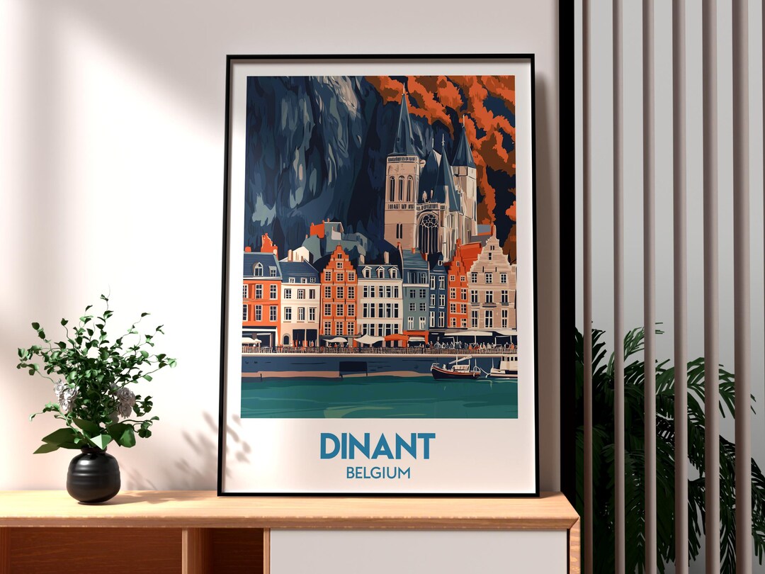 Dinant Belgium Print: Travel Poster, European City Wall Art - Etsy
