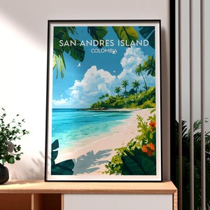 San Andres Poster - San Andres Island Art - Colombia Travel Print - Colombia Wall Art - San Andres Travel - Backpacking - South America