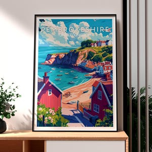 Pembrokeshire Print - Wales Wall Art - Pembrokeshire National Park - UK Countryside Art - Gift for Traveller - Wales Nature Poster - Welsh