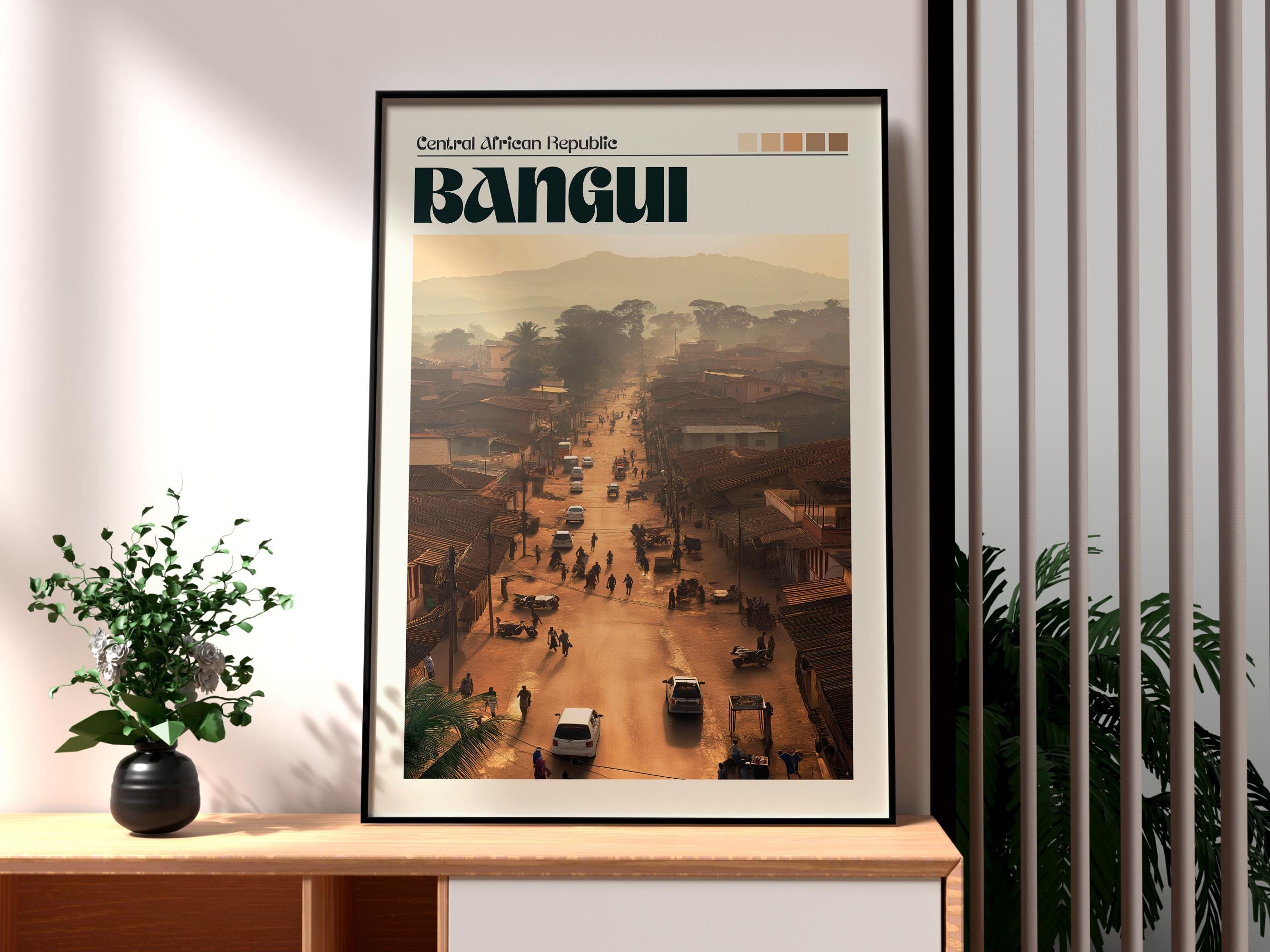 Bangui City Print: Central African Republic Travel Poster - Etsy