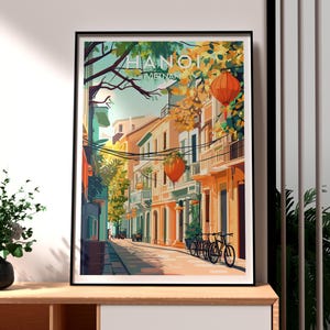 Hanoi Print - Vietnam Wall Art -  Hanoi Poster - Travel Wall Art - Vietnam Poster - Backpacking Poster - North Vietnam Poster - Old Quarter