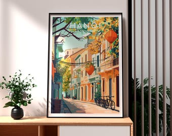Hanoi Vietnam Art Print: Travel Poster, Old Quarter