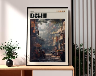 Delhi Travel Poster: India Wall Art Print