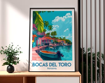 Bocas Del Toro Panama Print: Tropical Beach Travel Art