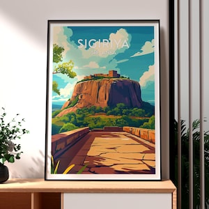 Sigiriya Poster - Sri Lanka Wall Art - Sigiriya Wall Art - Sigiriya Rock - Sri Lanka Travel Print - Sri Lankan Art - Sigiriya Wall Art