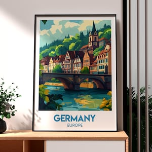 Impresión de viaje a Alemania - Arte mural de Alemania - Póster de Alemania - Arte mural de viaje - Regalo para viajeros - Arte urbano alemán - Arte de viaje a Alemania