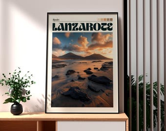 Lanzarote Travel Poster: Canary Islands Wall Art
