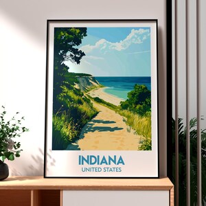 Indiana Dunes National Park Print - Indiana Wall Art - Indiana Dunes Wall Art - Travel Wall Art - US National Park Poster - USA Art