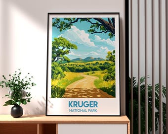 Kruger National Park Print: South Africa Travel Poster