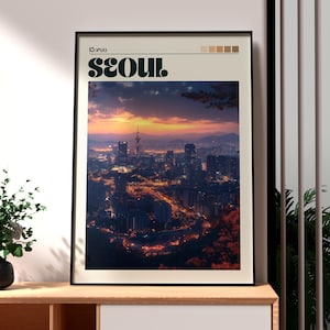 Seoul Poster - South Korea Wall Art - Seoul City Art - Korea Travel Poster - Seoul Wall Art - South Kora Print - Seoul Special City - Korea