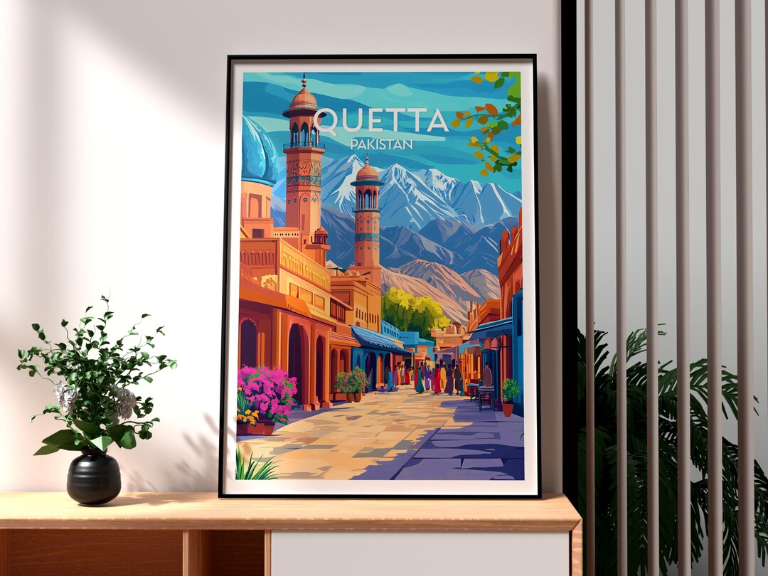 Quetta Pakistan Travel Poster: Modern City Art Print - Etsy