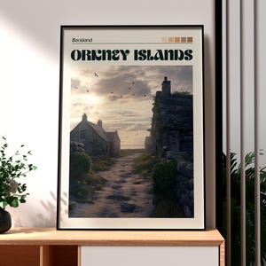 Orkney Islands Print - Scotland Wall Art - Orkeny Poster - UK Wall Art - Gift for Traveller - Scotland Print - Shetland Islands Wall Art