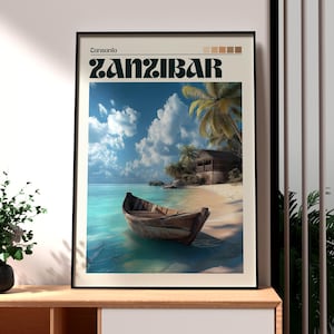 Zanzibar Travel Print - Tanzania Wall Art - Zanzibar Beach Poster - Tanzania Travel Wall Art - Africa Poster - Zanzibar Art - Beach Wall Art