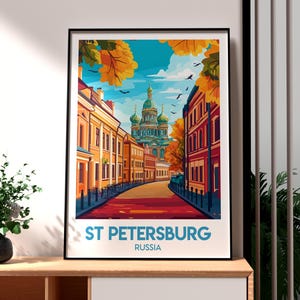 St Petersburg Print - Russia Wall Art -  St Petersburg City Poster - Travel Wall Art - Russia Travel Print - St Petersburg Wall Art
