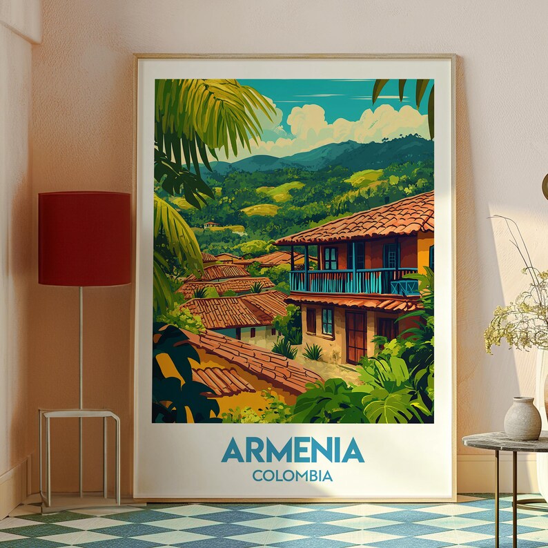 Armenia Poster Armenia Art Colombia Travel Print Colombia Wall Art