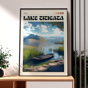Lake Titicaca Poster - Lake Titicaca Art - Peru Travel Print - Peru Wall Art - Lake Titicaca Travel Print - Peru Print - South America