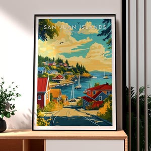 San Juan Islands Poster - Pacific Northwest Print - Washington Poster - San Juan Islands Washington Wall Art - USA Lakes Poster - USA Travel