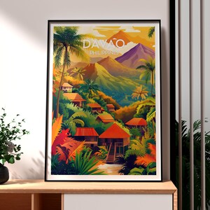Davao City Poster - The Philippines Wall Art - Davao Print - Philippines Travel - South East Asia - Philippines Island Art - Mindanao Island