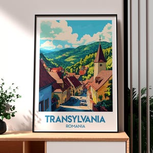 Transylvania Poster - Romania Wall Art - Transylvania Wall Art - Bucharest City Art - Romania Print - Romania City Art - Romania Travel Art