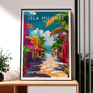 Isla Mujeres Print - Mexiko Insel Wandkunst - Isla Mujeres Strand Poster - Reise Wandkunst - Mexiko Reise Poster - Yucatán Halbinsel Kunst