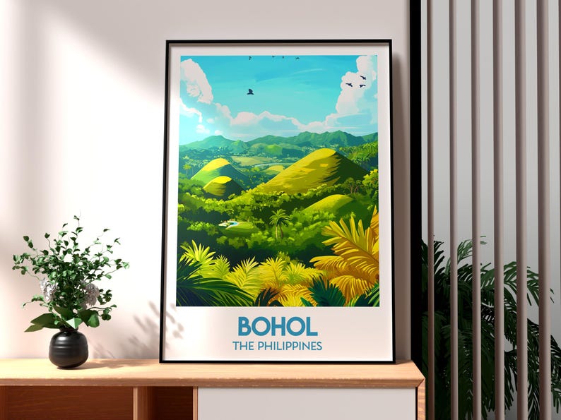 Bohol Poster the Philippines Wall Art Bohol Island Print Philippines