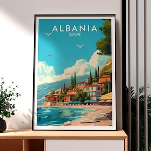 Albania Print - Albania Wall Art -  Albania Travel Poster - Travel Wall Art - Europe Poster - The Balkans Wall Art - Albania Poster East