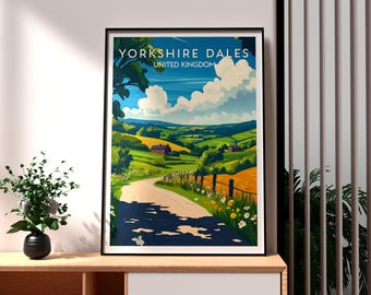 Yorkshire Dales National Park Print: England Travel Poster
