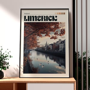 Limerick Print - Ireland Wall Art - Limerick Ireland Poster - Travel Wall Art - Ireland Poster - Limerick Art - Republic of Ireland Art