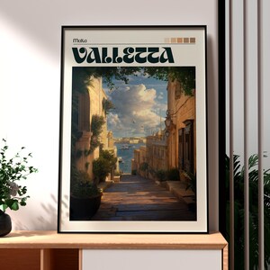 Valletta Poster - Malta Wall Art - Valletta Travel Art - Malta Poster - St Johns Cathedral - Malta Travel Print - Valletta City Art Malta