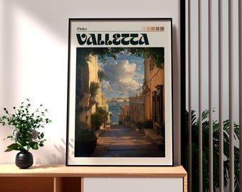 Valletta Malta Travel Poster – St Johns Cathedral Art Print