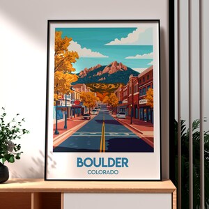 Boulder Poster - Colorado Skiing Art - USA Skiing Poster - Boulder Colorado Wall Art - USA Poster - Boulder Poster - Boulder Mountains Art
