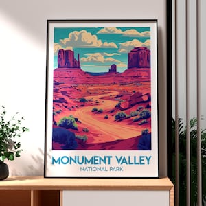 Monument Valley Travel Print - United States Wall Art - National Park Art - Travel Wall Art - Arizona Poster - USA States - Arizona USA