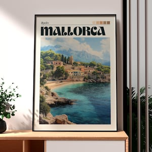 Mallorca Print - Majorca Wall Art -  Balearic Islands Poster - Travel Wall Art - Spain Travel Poster - Mallorca Poster - Spain Poster