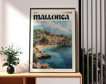 Mallorca Travel Poster: Balearic Islands Wall Art
