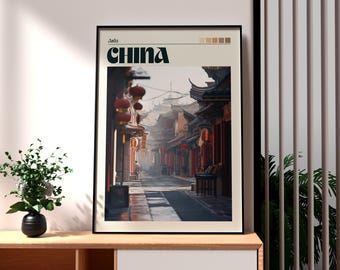 China Travel Art Print: Chinese Temple Wall Decor