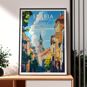 Serbia Print - Serbia Wall Art - Belgrade Serbia Travel Poster - Travel Wall Art - Europe City Poster - Belgrade City Wall Art - Serbia