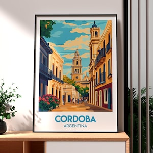 Cordoba Print - Argentina Wall Art -  South America Poster - Travel Wall Art - Cordoba Poster - Argentina Poster - Cordoba City Wall Art