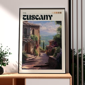 Tuscany Print - Vinyard Wall Art - Italy Poster - Travel Wall Art - Tuscany Travel Poster - Italy Art - Italian Art - Tuscany Poster Country