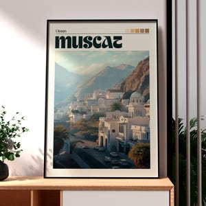 Muscat Print - Muscat Oman Wall Art - Muscat Poster - Gulf of Oman Poster - Middle East Wall Art - Oman Travel Art - Muscat City Poster