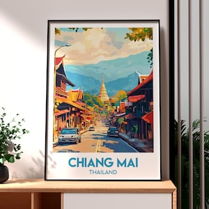 Chiang Mai Print - Thailand Wall Art - Chiang Mai Travel - Travel Wall Art - The Thailand Mountain Poster - Backpacking - Gift for Traveller