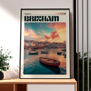 Brixham Print - Devon Wall Art -  Brixham Poster - UK Coast Wall Art - UK AONB Poster - Brixham Wall Art - Devon Poster - Brixham Coast