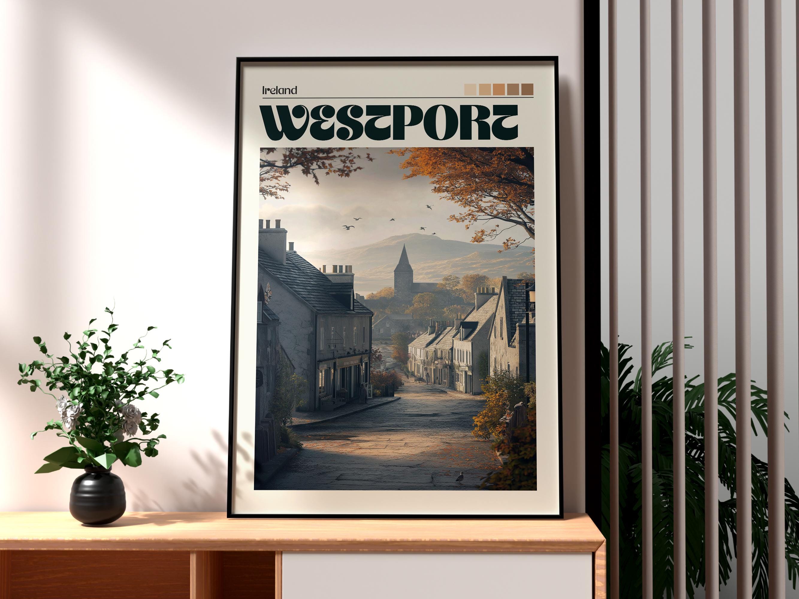 ウェストポート・アイルランド・プリント - 旅行ポスター