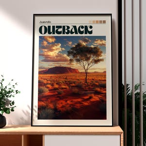 The Outback Print - Australia Wall Art -  The Outback Poster - Travel Wall Art - Australia Poster - Australian Outback Poster - Australia