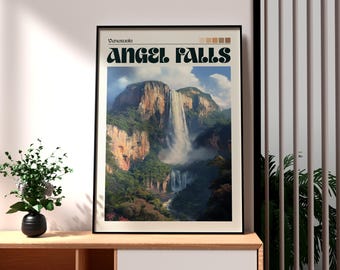 Angel Falls Venezuela Print: South America Travel Poster