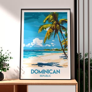 Dominican Republic Print - Caribbean Wall Art -  Dominican Travel Poster - Travel Wall Art - Caribbean Poster - Caribbean Beach Poster