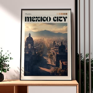 Mexico City Print - Mexico Wall Art -  Meixco City Poster - Travel Wall Art - Mexico Travel Poster - Central America Travel - Mexico Art