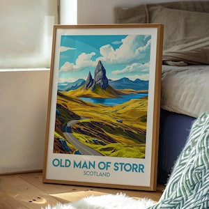 Lámina de El Viejo de Storr - Arte mural de Escocia - Póster de la Isla de Skye - Arte mural de viajes - Póster de las Tierras Altas de Escocia - Lámina de la Isla de Skye